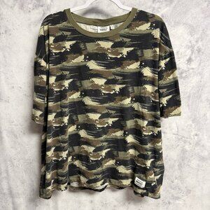 WESC Paint Stroke Camouflage T Shirt Mens 2XL Short Sleeve